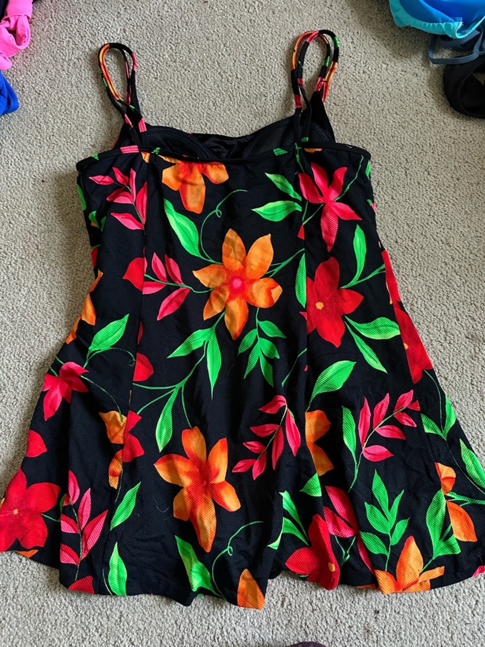 Longtitude tropical flower swim dress black - Picture 3 of 5